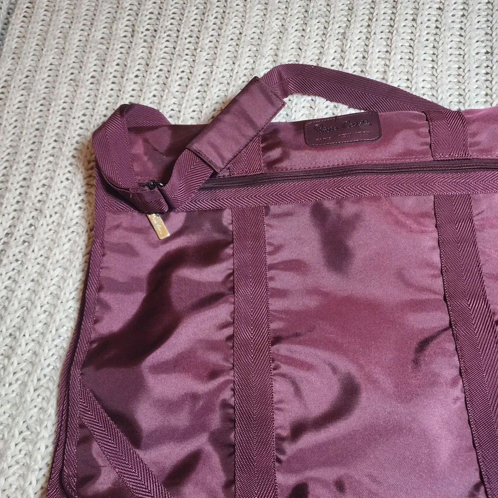 Vintage PIERRE CARDIN Paris New York Hanging Crossbody Canvas Garment Bag 38/22